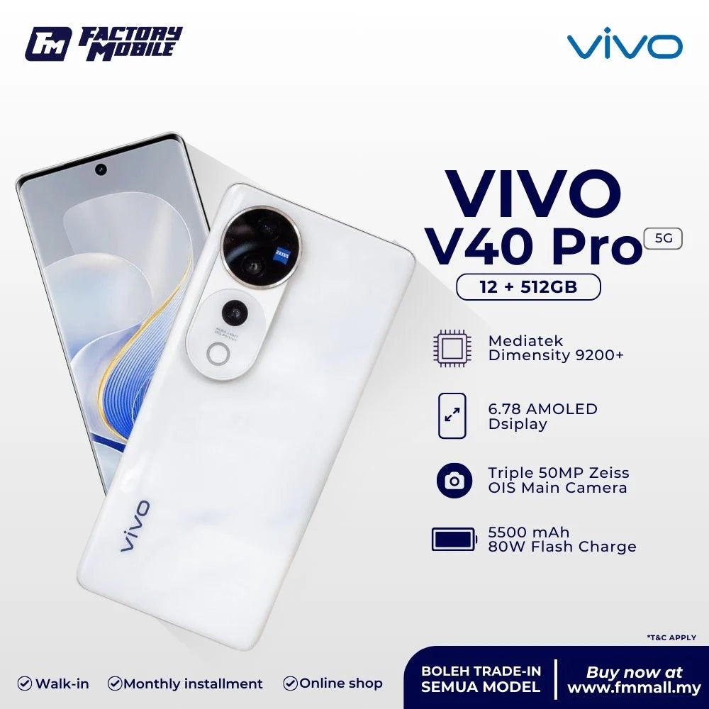 Vivo V40 Pro 5G AI Smartphone (Buy 1 Get 1 free) Android