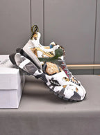 White colorful thick Soled Comfortable Sport Shoes